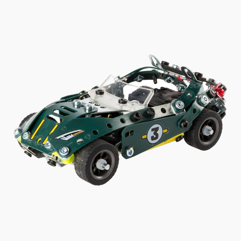 Cabriolet Roadster Meccano – Kit de construction 5 en 1 avec moteur rétro friction, 174 pièces, dès 8 ans