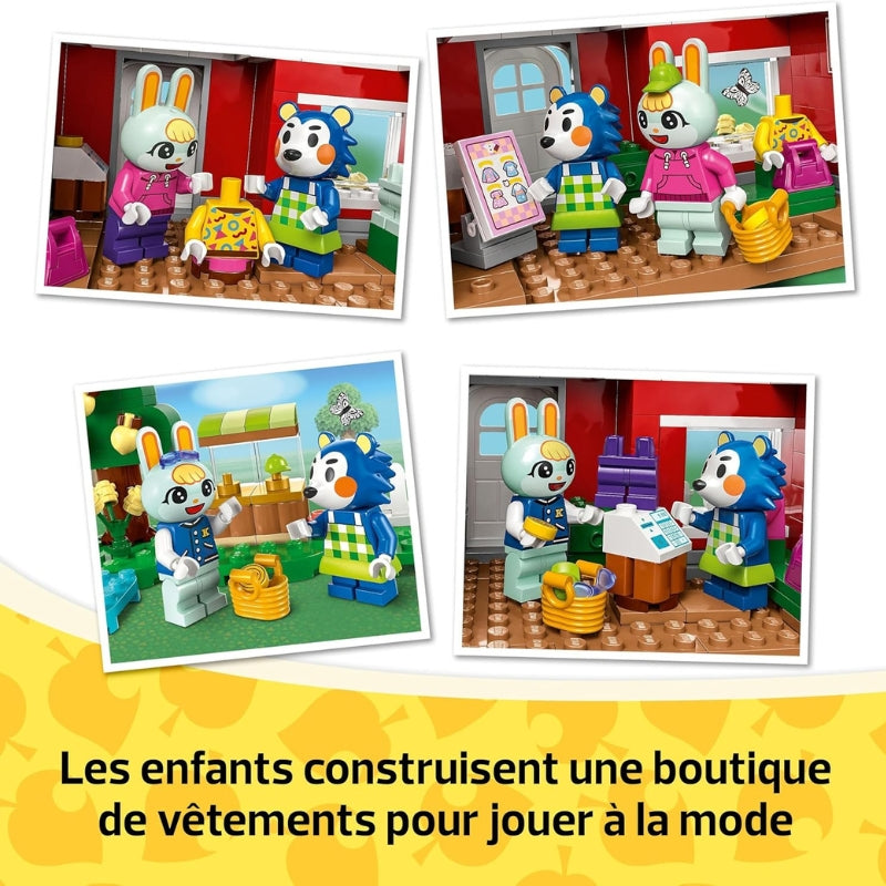 LEGO Animal Crossing Boutique de vêtements des sœurs – Set 77055 avec 2 figurines et accessoires de mode
