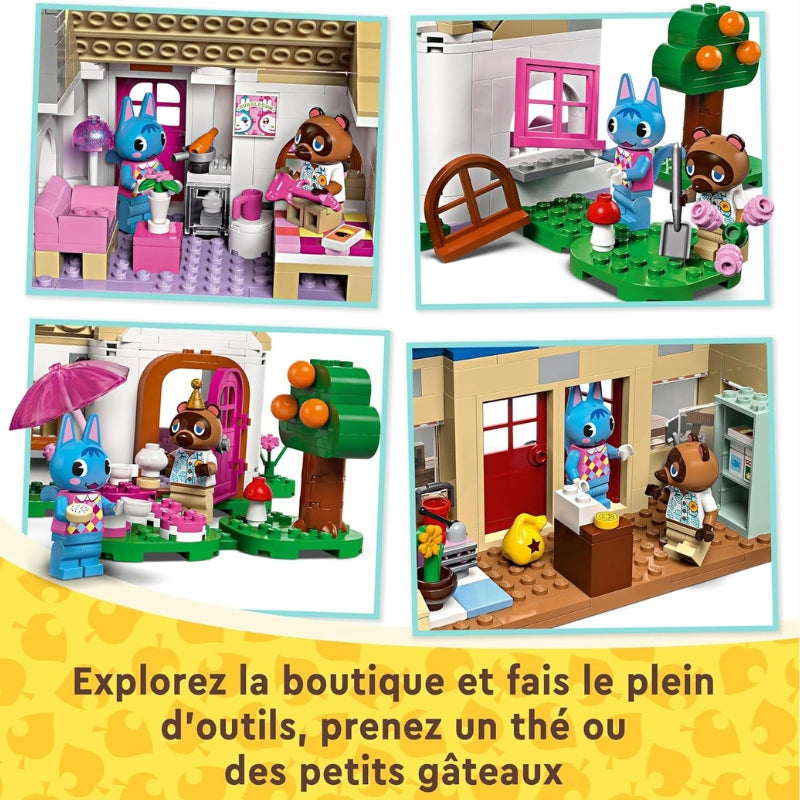 LEGO Animal Crossing Boutique Nook et Maison de Rosie – Set 77050 avec 2 bâtiments et figurines emblématiques