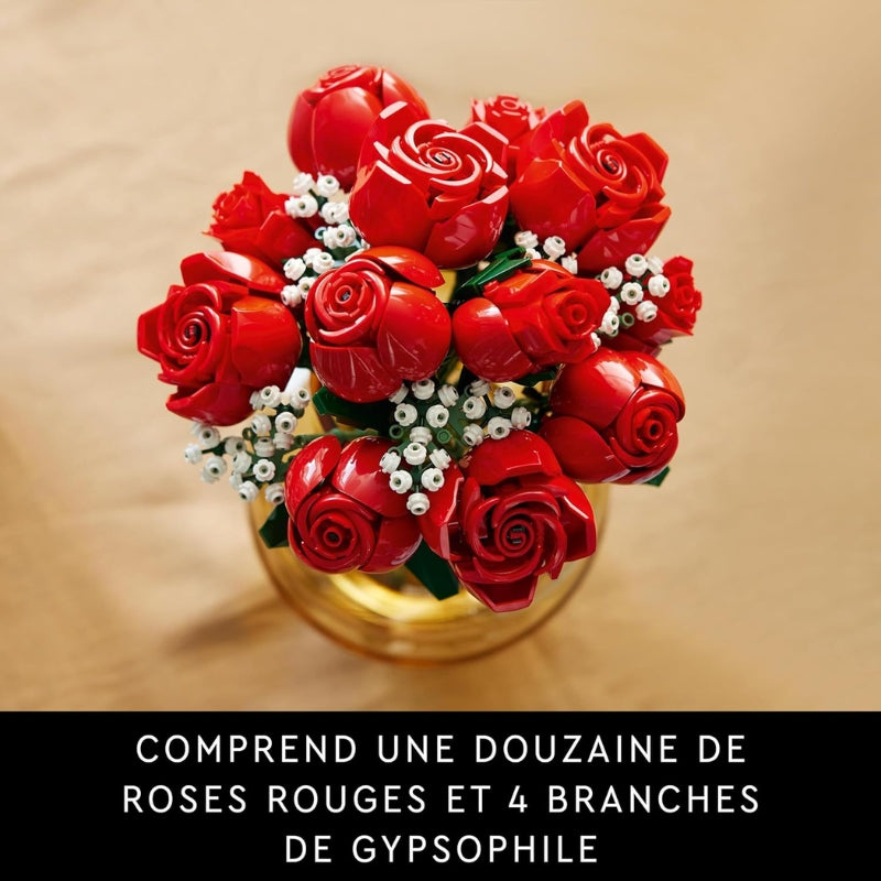 LEGO Bouquet de Roses – Set de construction floral pour adultes