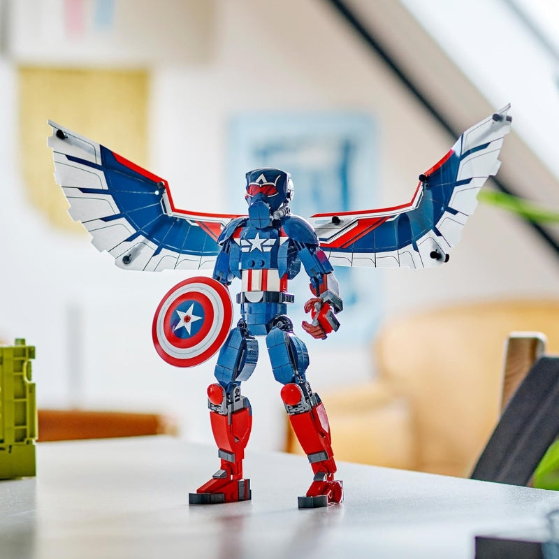 LEGO Captain America – Figurine articulée à construire, bouclier captain america lego, lego super heroes captain america​