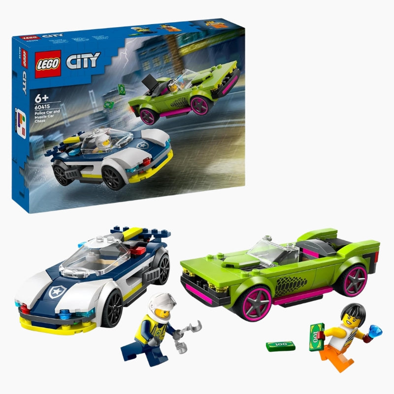 LEGO City La Course Poursuite Voiture de Police et Super Voiture