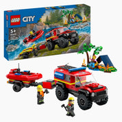 LEGO City Le Camion de Pompiers 4x4 et Le Canot de Sauvetage