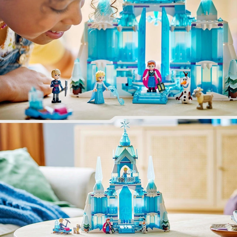 LEGO Disney Le Palais de Glace d’Elsa – Château à construire avec mini-poupées et accessoires