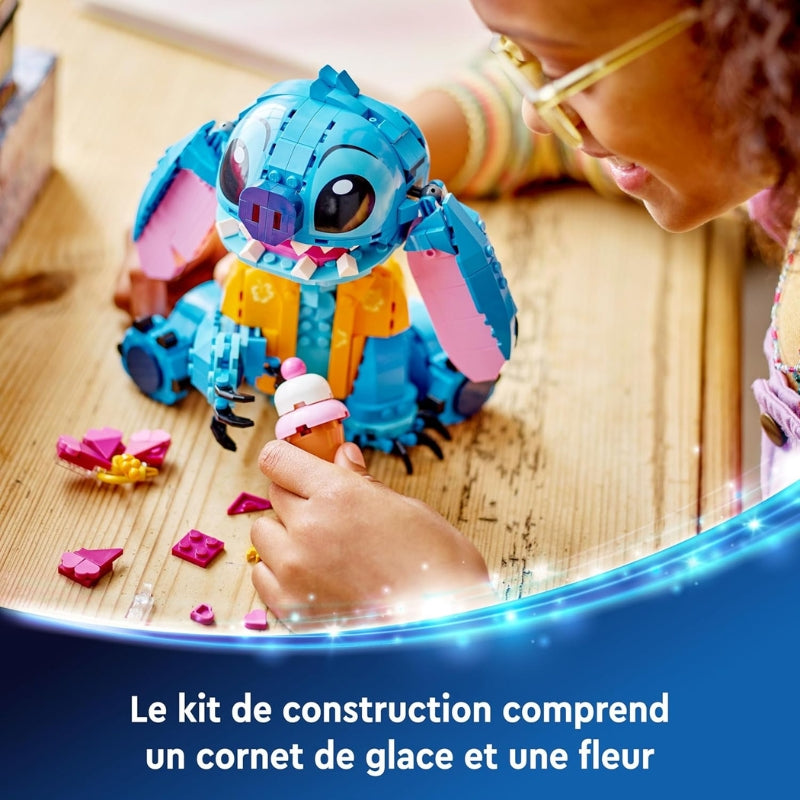 LEGO Disney Stitch – Figurine à construire et à exposer, lego stitch 3d, lego stitch auchan, lego stitch cultura​