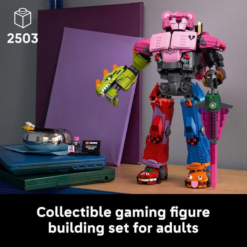 LEGO Fortnite Mecha Team Leader – Figurine à construire pour adultes avec épée et mini figurine