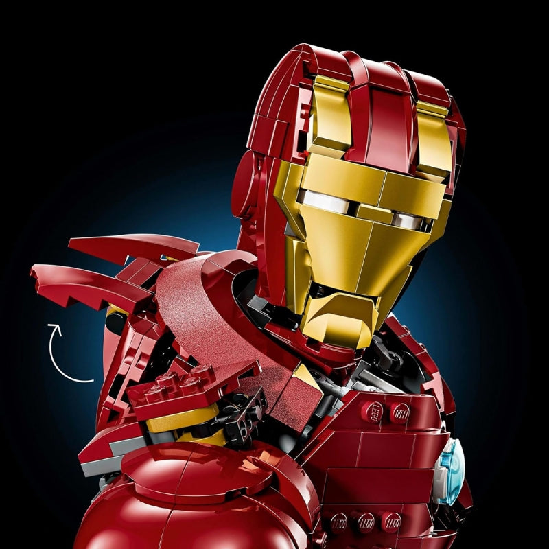 LEGO Iron Man MK4 – Buste collector à construire et à exposer, lego iron man hulkbuster