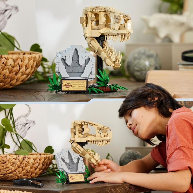 LEGO Jurassic World Le Crâne du T. Rex – Fossile de Dinosaure à Construire