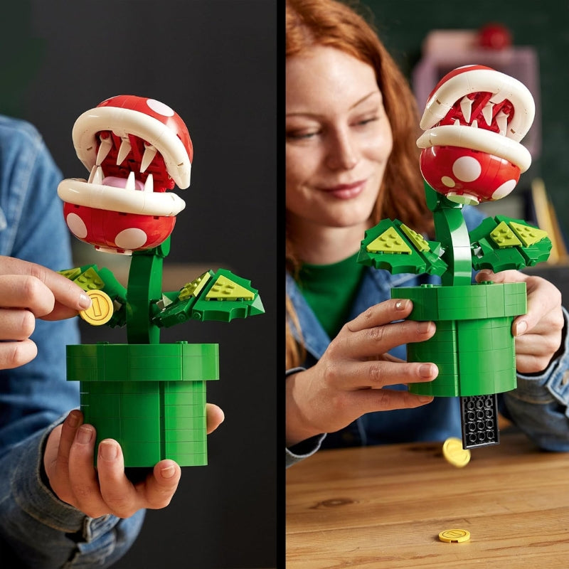 LEGO Super Mario Plante Piranha – Figurine Articulée à Construire avec Tuyau et Pièces