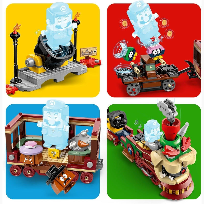 LEGO Super Mario Train Bowser Express – Set Collector avec 7 Figurines et 2 Gares