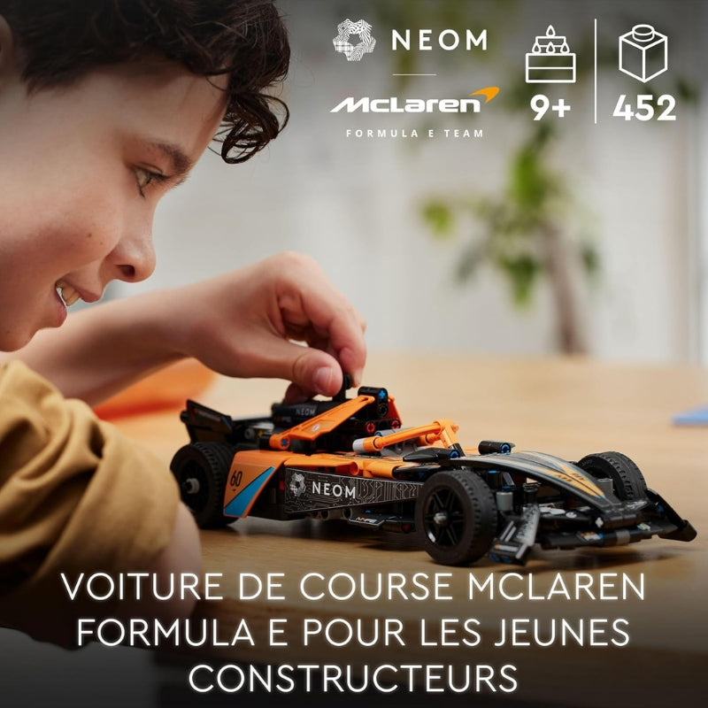 LEGO Technic NEOM McLaren Formula E Race Car – Voiture de course à rétrofriction pour enfants dès 9 ans