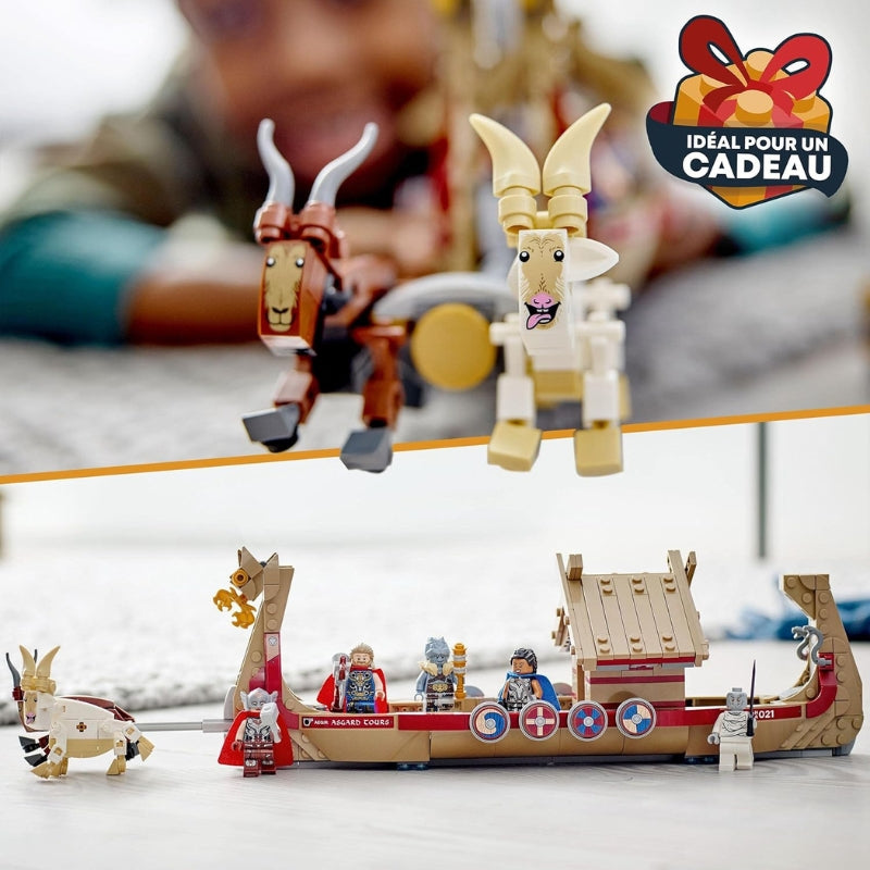 LEGO Marvel Le Drakkar de Thor – Bateau viking à construire avec minifigurines