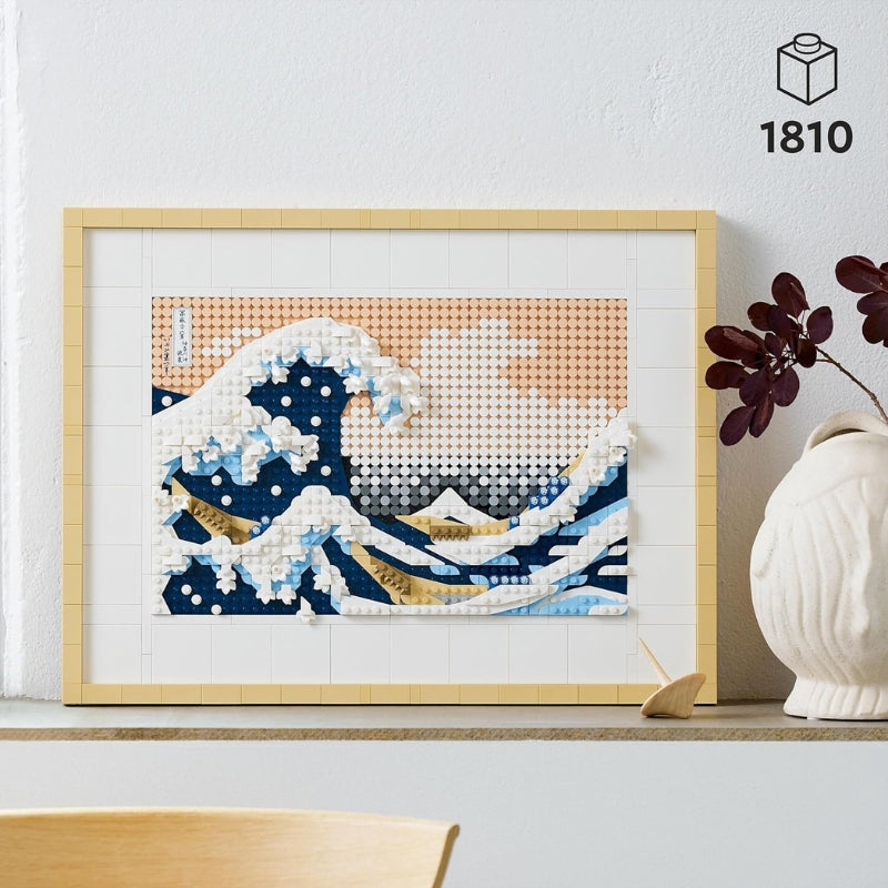 LEGO ART Hokusai – La Grande Vague – Tableau Mural en Briques 31208, lego vague de kanagawa amazon