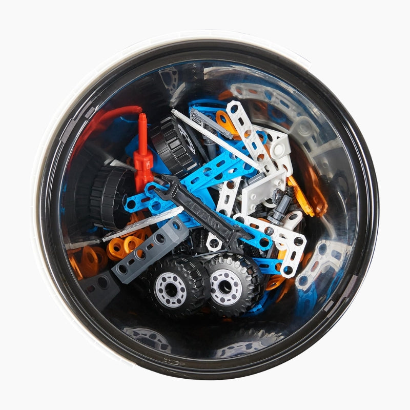 Meccano Junior Baril 150 pièces – Kit de construction enfant avec 5 modèles à assembler, meccano junior notice, meccano tracteur​, meccano king jouet​, grue meccano, meccano ancien boite n 10