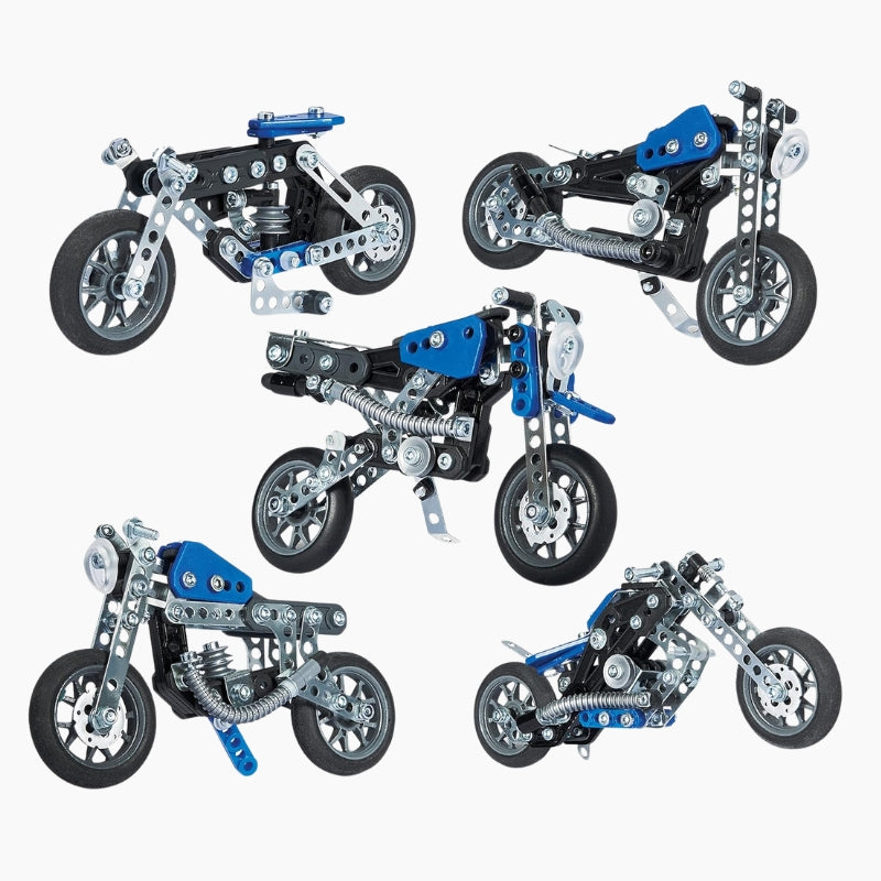 Moto 5 modèles Meccano – Coffret de construction 174 pièces, dès 8 ans