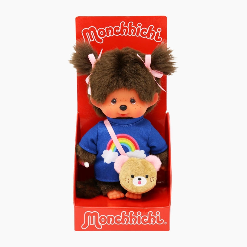 Peluche Kiki 'Arc-en-Ciel avec Sac Ourson'