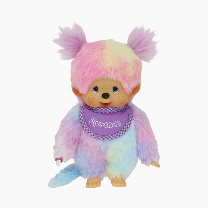 Peluche Kiki 'Arc-en-ciel pastel' – Monchhichi Fille Originale 20 cm – Modèle 242153