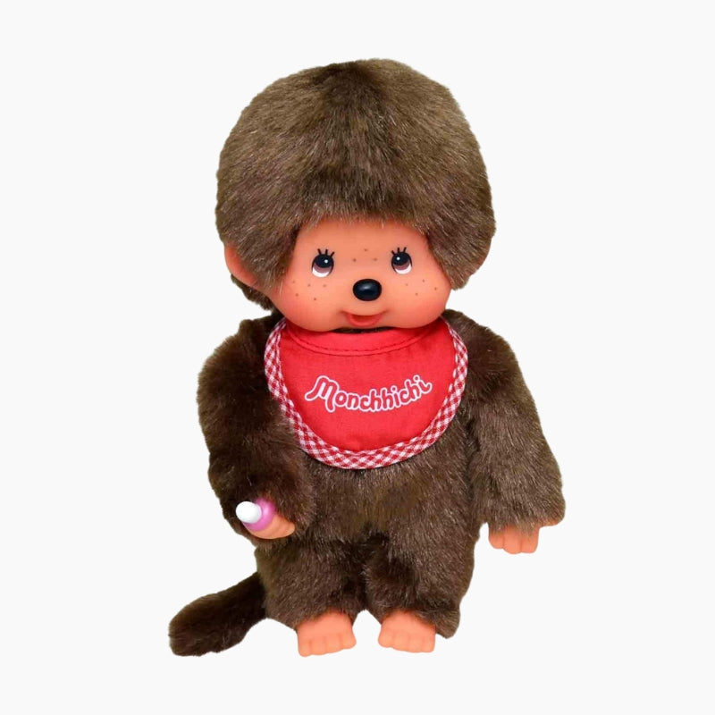 Peluche Kiki 'Classic Boy Red' – Monchhichi avec Bavoir Rouge