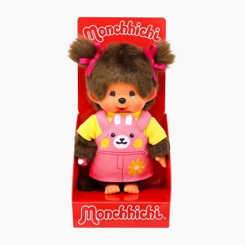 Peluche Kiki 'Salopette Lapin Rose'