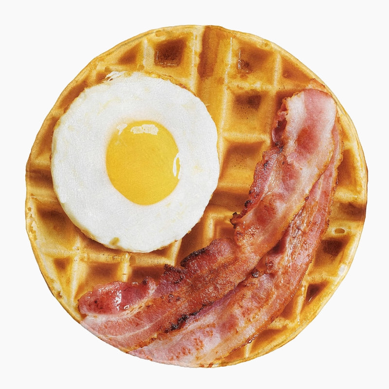 Plaid gaufre bacon oeuf