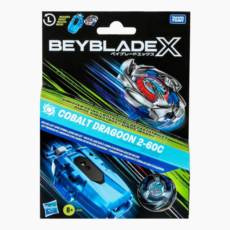 Toupie Beyblade X Cobalt Dragoon 2-60C avec Lanceur à Corde